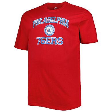 Men's Red Philadelphia 76ers Big & Tall Heart & Soul T-Shirt