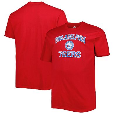 Men's Red Philadelphia 76ers Big & Tall Heart & Soul T-Shirt