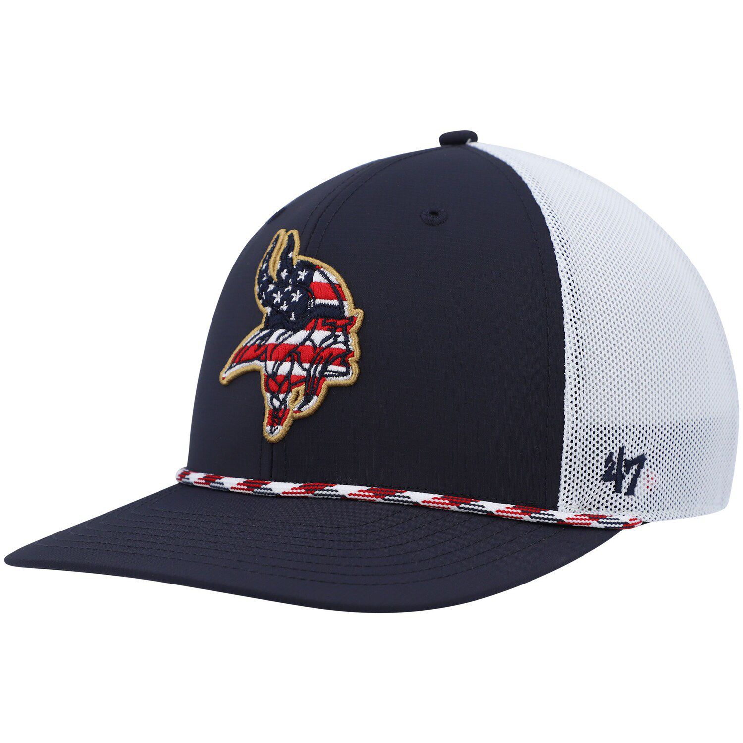 Men's '47 Navy/White Dallas Cowboys Interlude MVP Trucker Snapback Hat