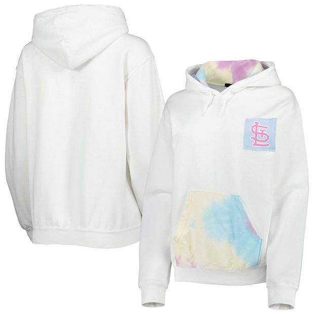 Women's Refried Apparel White St. Louis Cardinals Tie-Dye Pullover Hoodie