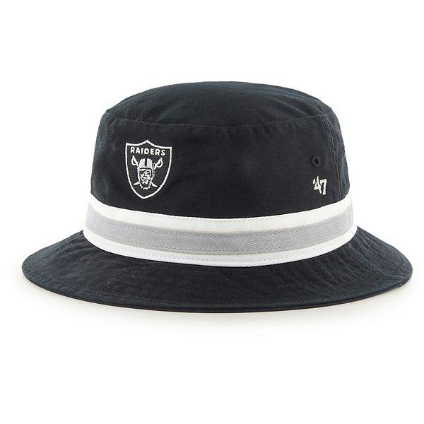 Men s 47 Black Las Vegas Raiders Striped Bucket Hat