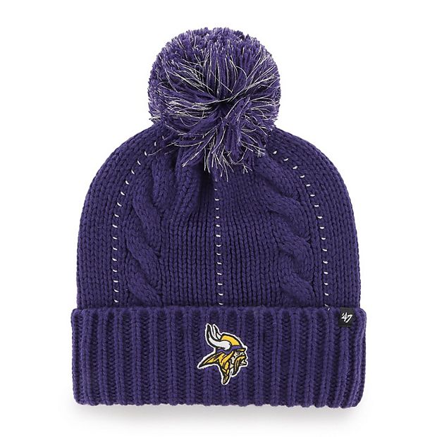 Women's '47 Purple Minnesota Vikings Bauble Cuffed Knit Hat with Pom