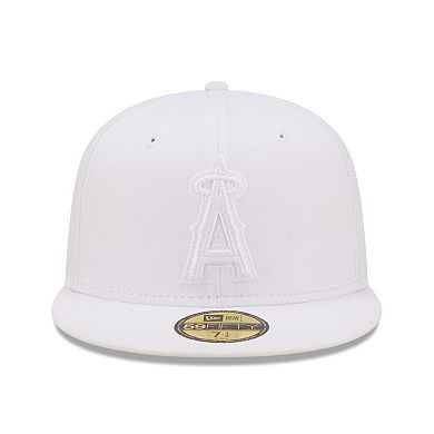 Men's New Era Los Angeles Angels White on White 59FIFTY Fitted Hat