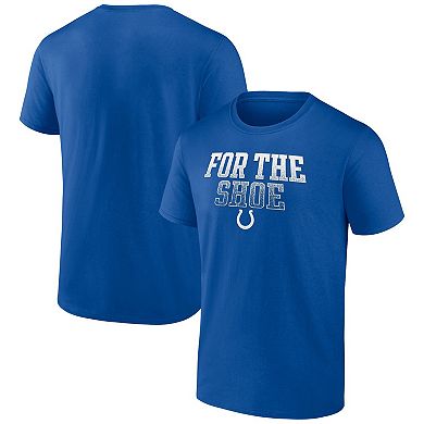 Men's Fanatics Branded Royal Indianapolis Colts Big & Tall For the Shoe Statement T-Shirt