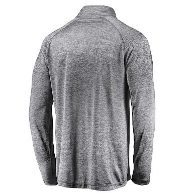 Men's Fanatics Branded Gray Tennessee Volunteers Striated Raglan Lightweight Quarter-Zip Top
