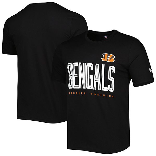 Men's New Era Black Cincinnati Bengals Combine Authentic Training Huddle Up  T-Shirt