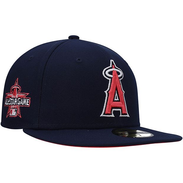 Men's Los Angeles Angels New Era Black Jersey 59FIFTY Fitted Hat