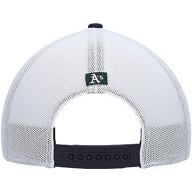 Men's '47 Navy/White Oakland Athletics Flag Fill Trucker Snapback Hat