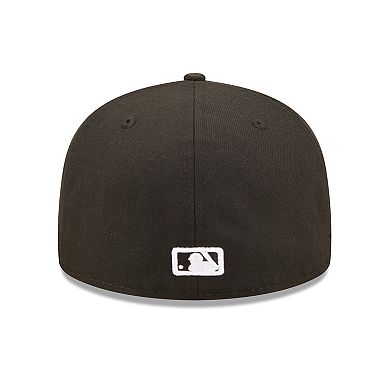 Men's New Era Black Baltimore Orioles Team Logo 59FIFTY Fitted Hat