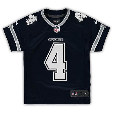 Preschool Nike Dak Prescott Navy Dallas Cowboys Team Game Jersey
