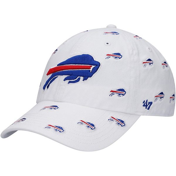 Youth Buffalo Bills Ivory With Blue Flowers Adjustable Hat