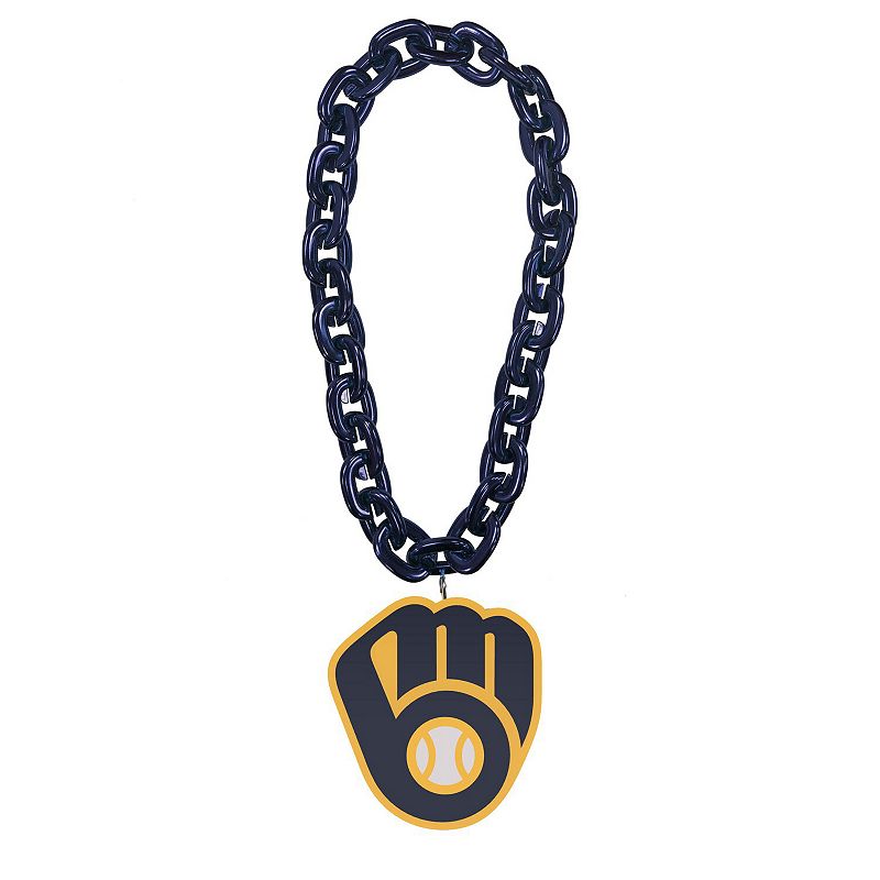 18783143 Navy Milwaukee Brewers Team Logo Fan Chain, Adult  sku 18783143