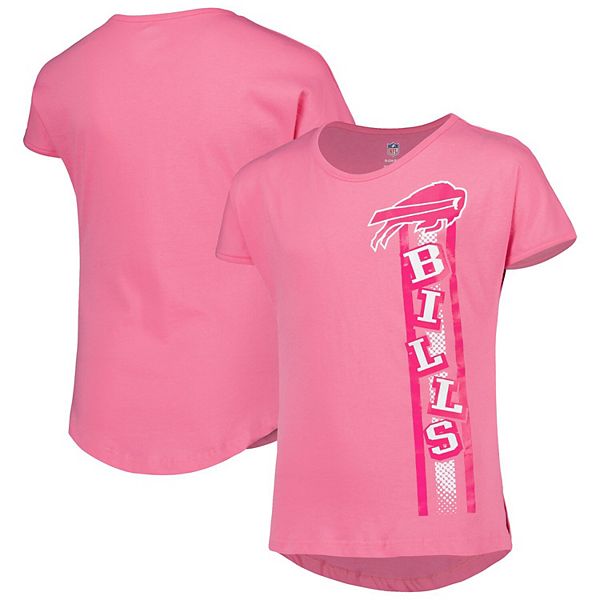 Buffalo Bills Women's Size Medium Cropped Pink T-Shirt WBS 15