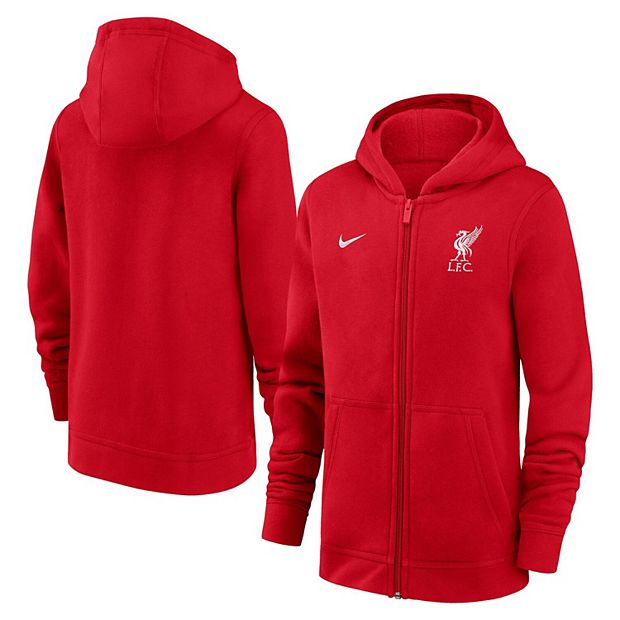 Youth Nike Red Liverpool Club Full Zip Hoodie