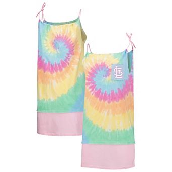 Women's Refried Apparel White St. Louis Cardinals Tie-Dye Tank Dress