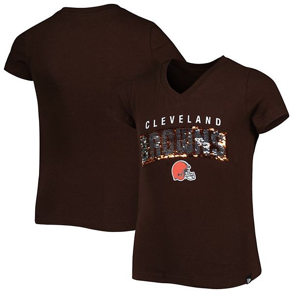 Nike Cleveland Browns Brown Wordmark Essential Short Sleeve T