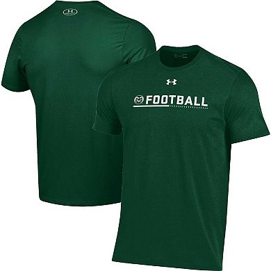 Men's Under Armour Green Colorado State Rams 2022 Sideline Football Performance Cotton T-Shirt