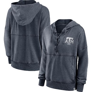 Women's Fanatics Branded Heathered Charcoal Texas A&M Aggies Overall Speed Lace-Up Pullover Hoodie