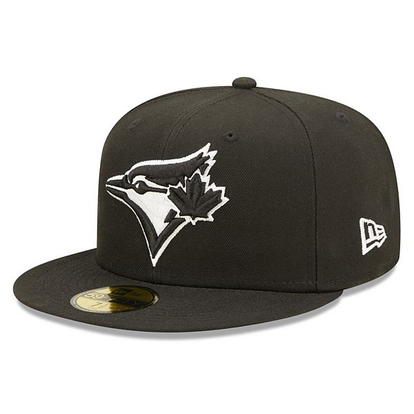 MEN'S 5950 TORONTO BLUE JAYS GREY WITH BLACK LOGO FITTED HAT