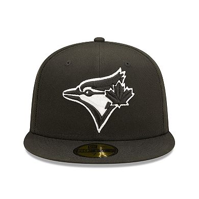 Men's New Era Black Toronto Blue Jays Team Logo 59FIFTY Fitted Hat