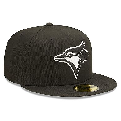 Men's New Era Black Toronto Blue Jays Team Logo 59FIFTY Fitted Hat
