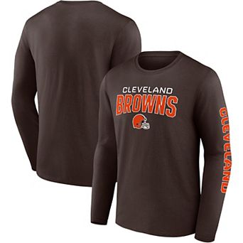 Men's Fanatics Branded Brown Cleveland Browns Go the Distance Long Sleeve T-Shirt