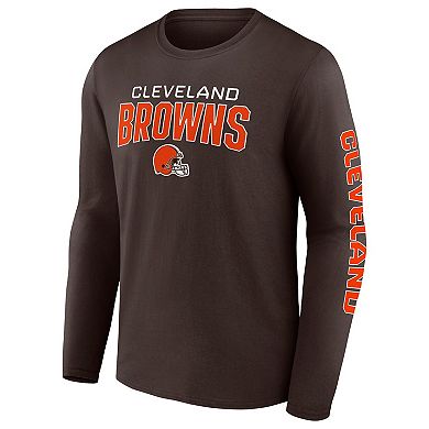 Men's Fanatics Branded Brown Cleveland Browns Go the Distance Long Sleeve T-Shirt