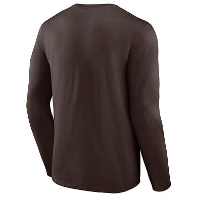 Men's Fanatics Branded Brown Cleveland Browns Go the Distance Long Sleeve T-Shirt