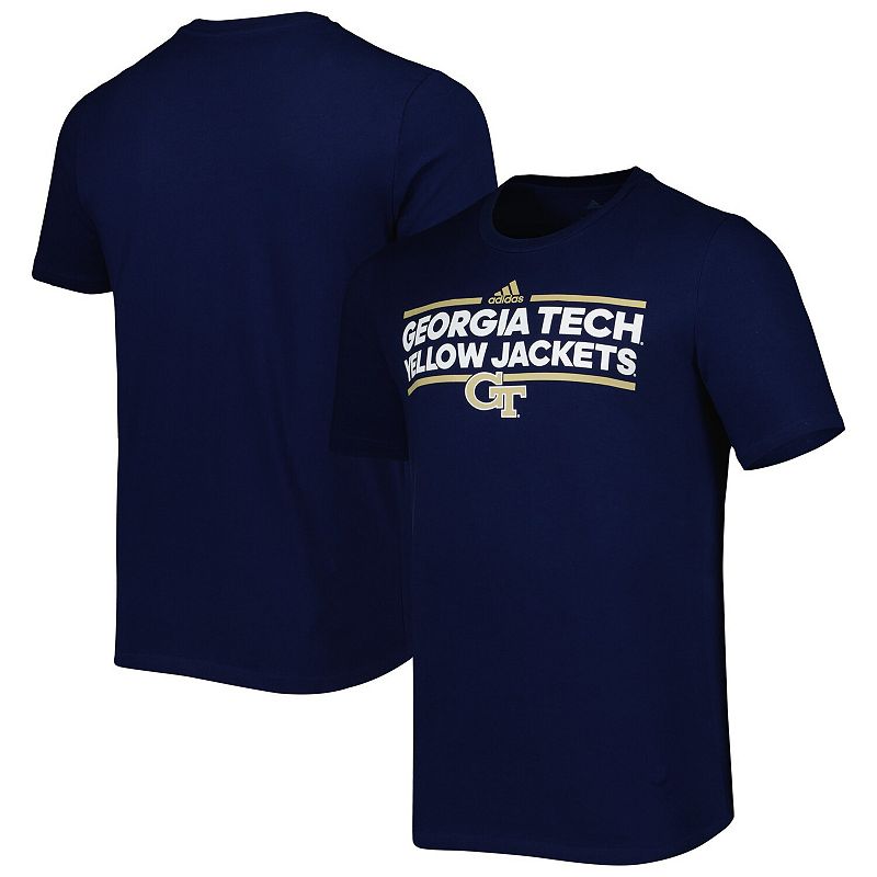 Mens adidas Navy Georgia Tech Yellow Jackets Dassler Fresh T-Shirt, Size: 