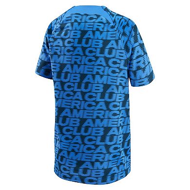 Youth Nike Blue Club America 2022 Pre-Match Raglan Performance Top