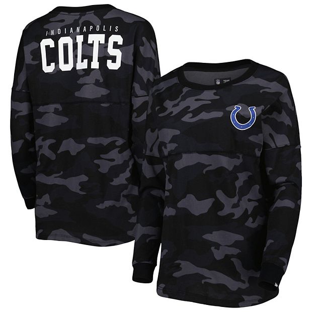 Women's New Era Black Indianapolis Colts Camo Long Sleeve T-Shirt