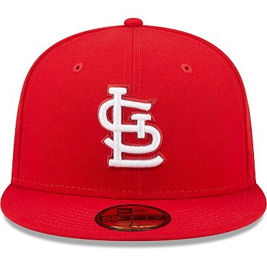 Men's New Era Red St. Louis Cardinals White Logo 59FIFTY Fitted Hat