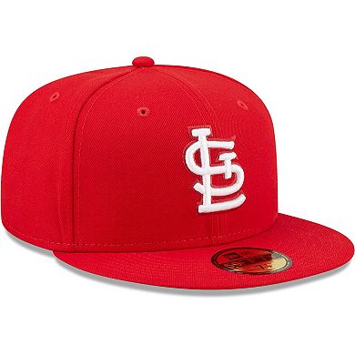 Men's New Era Red St. Louis Cardinals White Logo 59FIFTY Fitted Hat