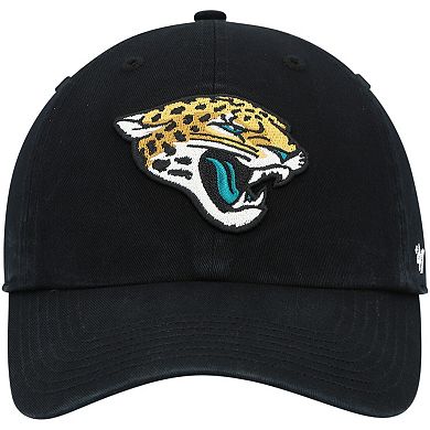Youth '47 Black Jacksonville Jaguars Logo Clean Up Adjustable Hat