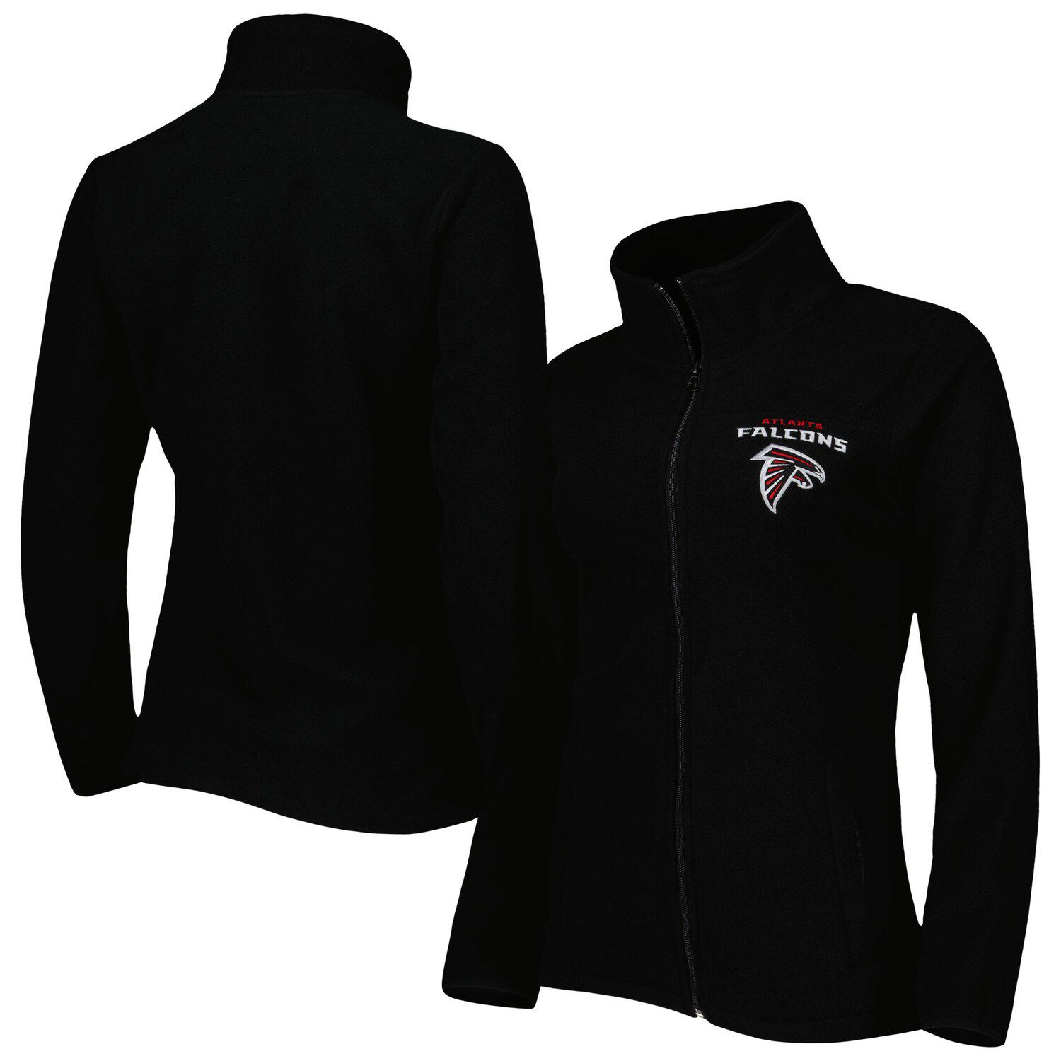 Women's New Era Black Atlanta Falcons Cloud Dye Fleece Pullover Hoodie