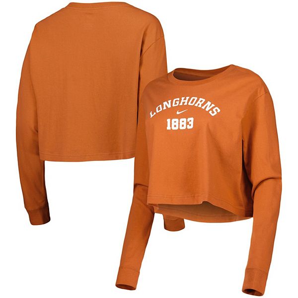 kunstmest nooit Peer Women's Nike Texas Orange Texas Longhorns Est. Cropped Long Sleeve T-Shirt