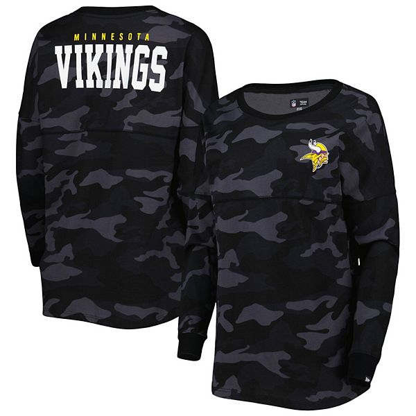 NEW Girls Youth NFL Team Apparel Minnesota Vikings Camo Shirt Size XL 14/16