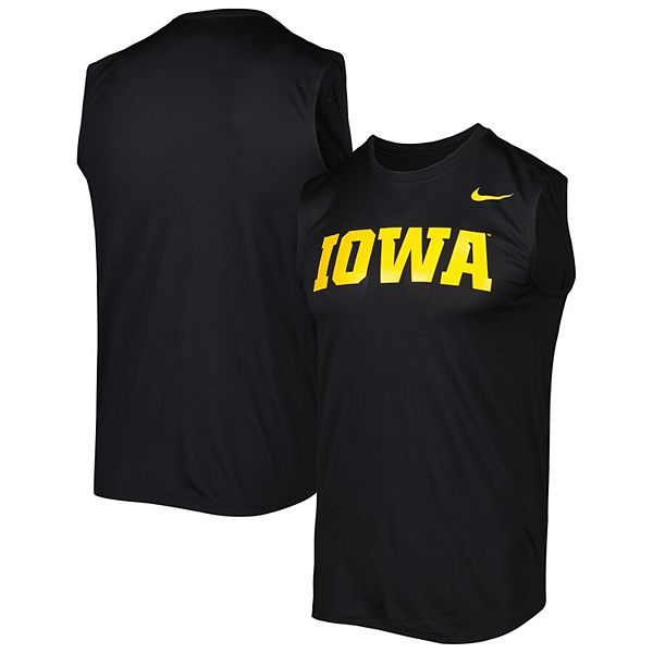 Men's Nike Black Iowa Hawkeyes Performance Legend Tank Top