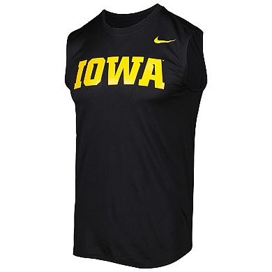 Men's Nike Black Iowa Hawkeyes Performance Legend Tank Top