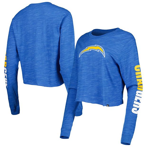 Los Angeles Chargers New Era Long Sleeve Hoodie T-Shirt - Powder Blue