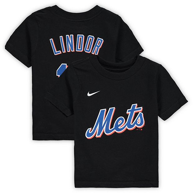 Francisco Lindor New York Mets Nike Women's Name & Number T-Shirt - Black