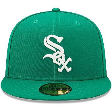 Men's New Era Kelly Green Chicago White Sox Logo White 59FIFTY Fitted Hat