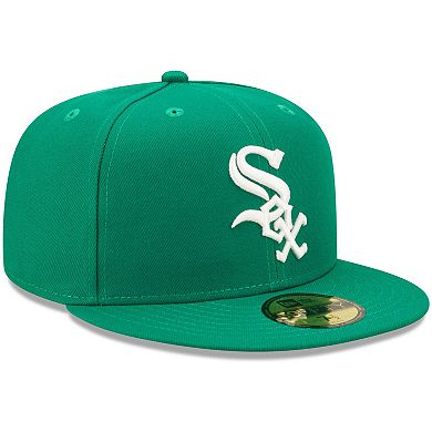 Men's New Era Kelly Green Chicago White Sox Logo White 59FIFTY Fitted Hat