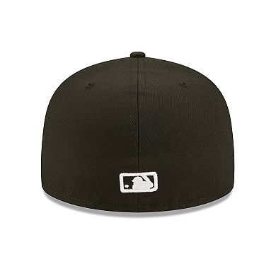 Men's New Era Black New York Mets Team Logo 59FIFTY Fitted Hat