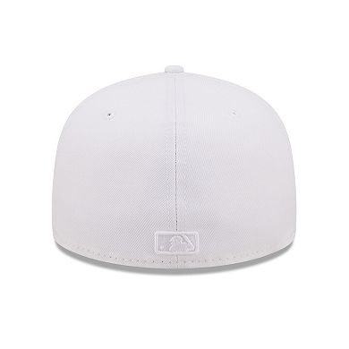 Men's New Era San Diego Padres White on White 59FIFTY Fitted Hat