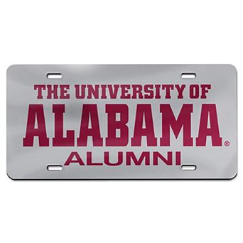 WinCraft Silver Alabama Crimson Tide Alumni Laser Cut Acrylic License Plate