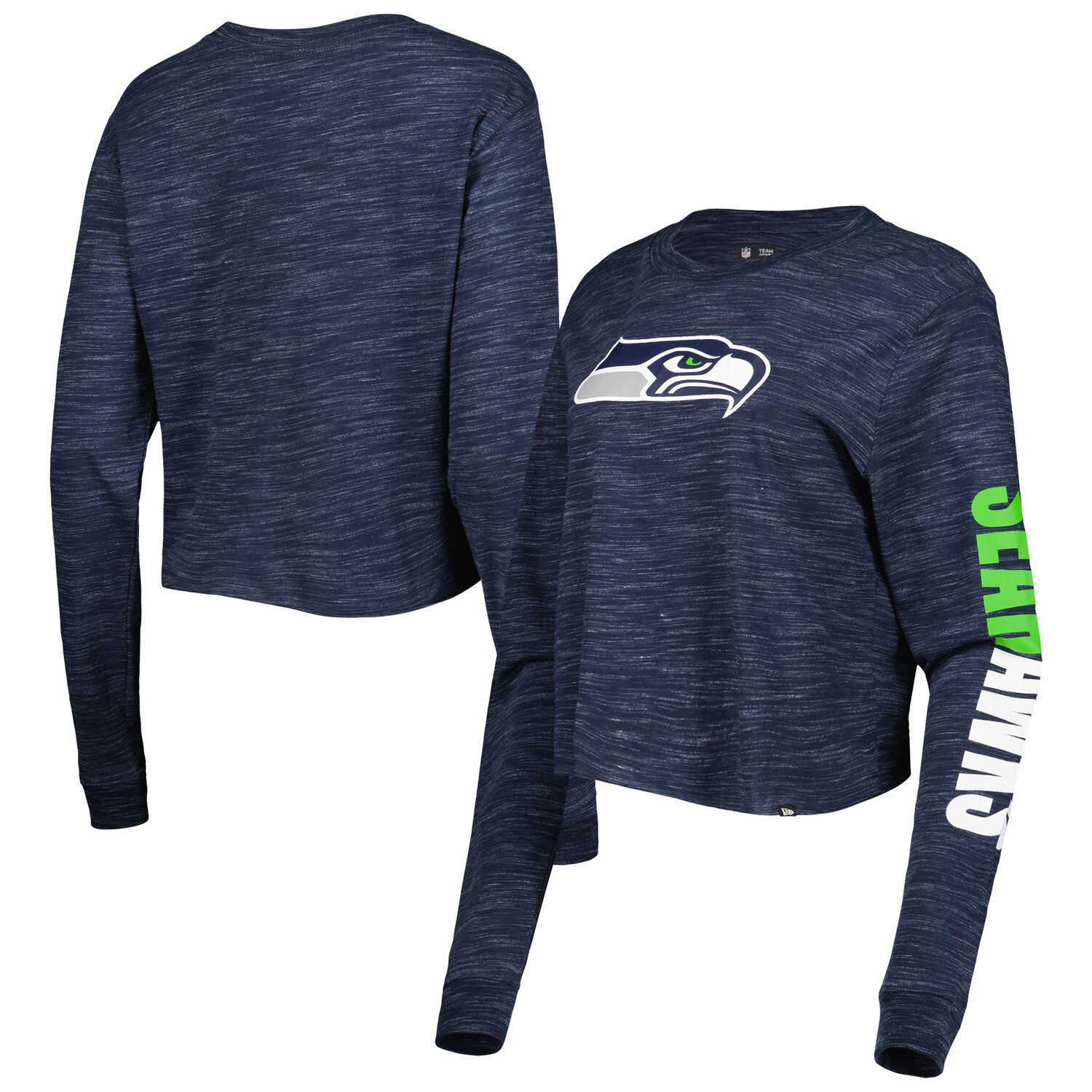 Seattle Seahawks New Era Team Tie-Dye Pullover Hoodie - College Navy