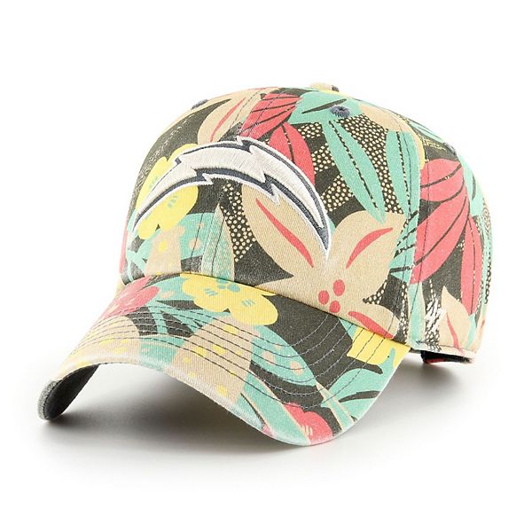 Women's '47 Charcoal Los Angeles Chargers Plumeria Clean Up Adjustable Hat