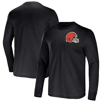 Men's NFL x Darius Rucker Collection by Fanatics Brown Cleveland Browns Team Long Sleeve Pocket T-Shirt