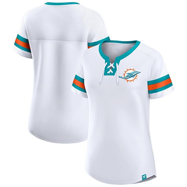 NFL Team Apparel Youth Miami Dolphins Tribe Vibe White T-Shirt